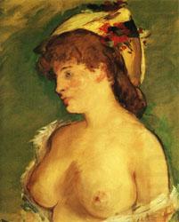 Blonde Woman with Naked Breasts, Edouard Manet